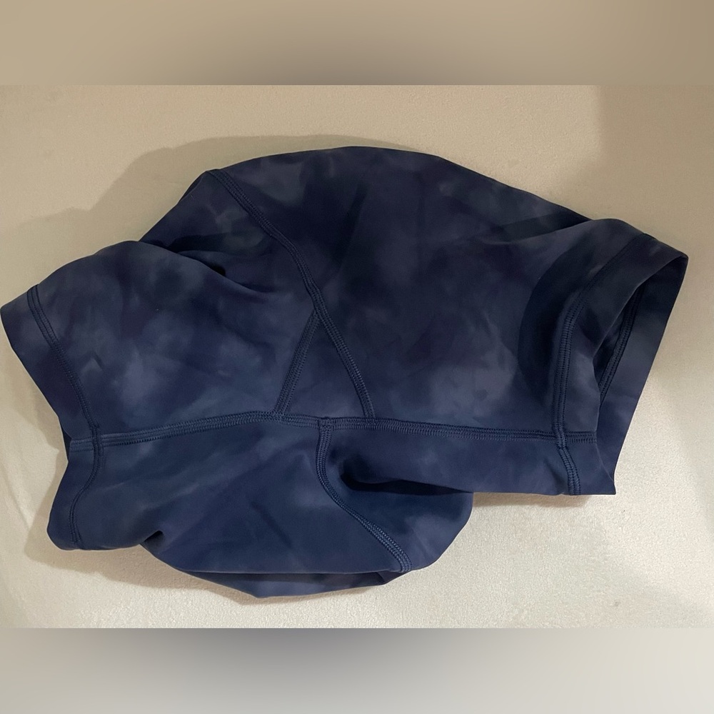 Lululemon Wunder Train High Rise 6” Shorts Diamond Dye Shade Naval Blue Size 4 - Picture 9 of 11